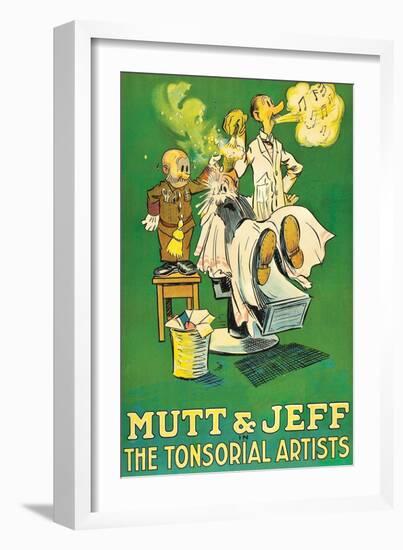 The Tonsorial Artists, Mutt and Jeff-null-Framed Art Print