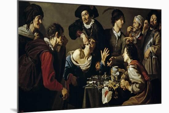 The Tooth Extractor, 1620-1625-Theodoor Rombouts-Mounted Giclee Print