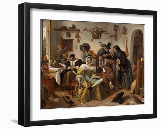 The Topsy-Turvy World (In Weelde Siet To), 1663-Jan Havicksz Steen-Framed Giclee Print