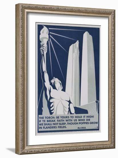 The Torch: Be it Yours to Hold High! Poster-Richard E. Filipowski-Framed Giclee Print