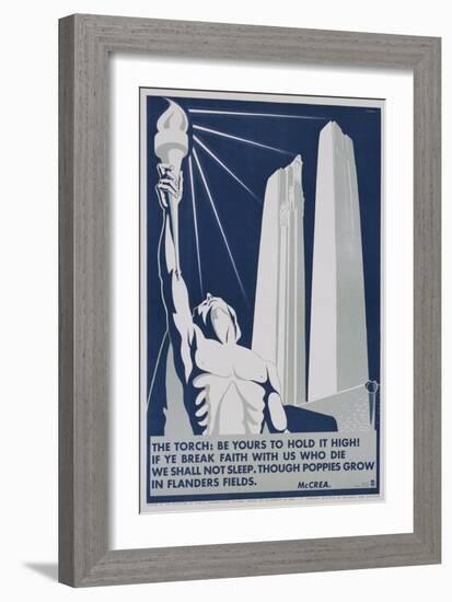 The Torch: Be it Yours to Hold High! Poster-Richard E. Filipowski-Framed Giclee Print
