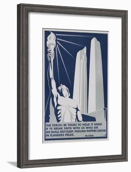 The Torch: Be it Yours to Hold High! Poster-Richard E. Filipowski-Framed Giclee Print