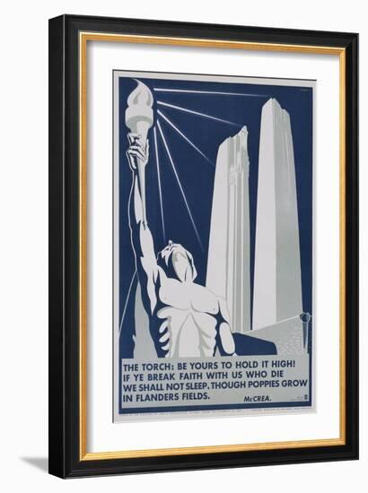 The Torch: Be it Yours to Hold High! Poster-Richard E. Filipowski-Framed Giclee Print