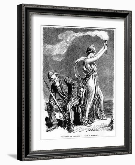 The Torch of Freedom, Keep it Burning, 1916-null-Framed Giclee Print