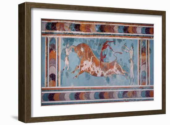 The Toreador Fresco, Knossos Palace, Crete, circa 1500 BC-null-Framed Giclee Print