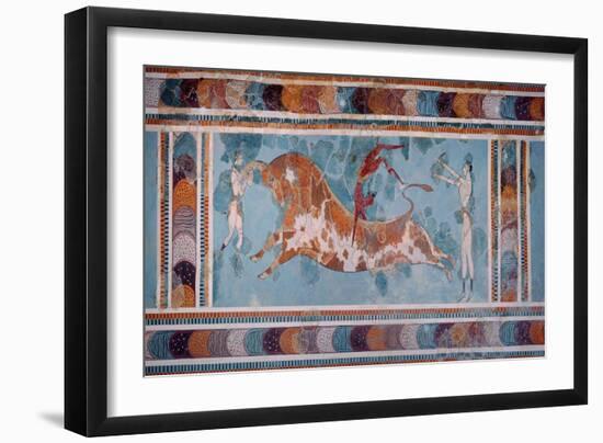 The Toreador Fresco, Knossos Palace, Crete, circa 1500 BC-null-Framed Giclee Print