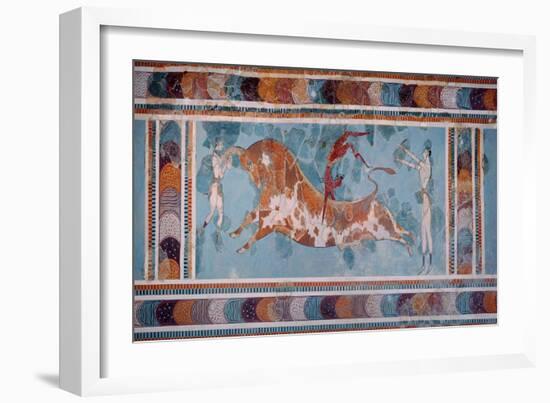 The Toreador Fresco, Knossos Palace, Crete, circa 1500 BC-null-Framed Giclee Print