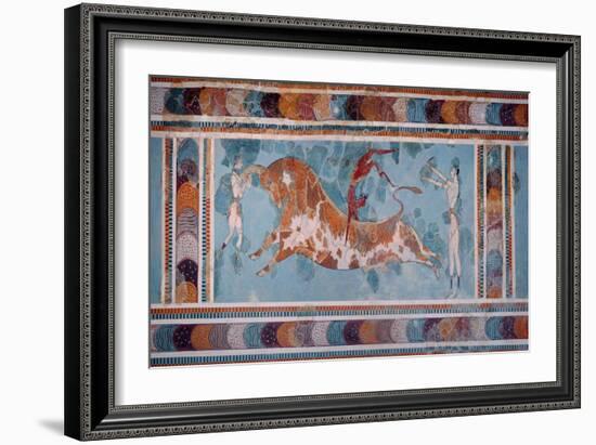 The Toreador Fresco, Knossos Palace, Crete, circa 1500 BC-null-Framed Giclee Print