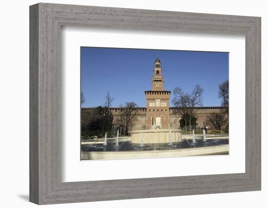 The Torre Del Filarete Clock Tower at the 15th Century Sforza Castle (Castello Sforzesco)-Stuart Forster-Framed Photographic Print