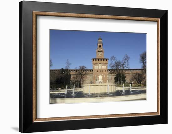 The Torre Del Filarete Clock Tower at the 15th Century Sforza Castle (Castello Sforzesco)-Stuart Forster-Framed Photographic Print