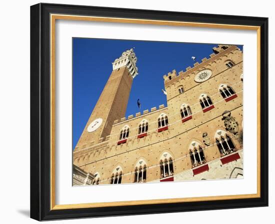 The Torre Del Mangia and Palazzo Pubblico on Palio Day, Siena, Tuscany, Italy-Ruth Tomlinson-Framed Photographic Print