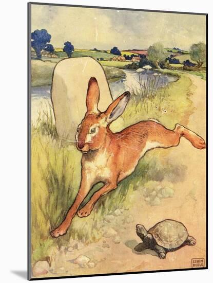 The Tortoise and the Hare from Aesop's Fables, London-John Edwin Noble-Mounted Giclee Print