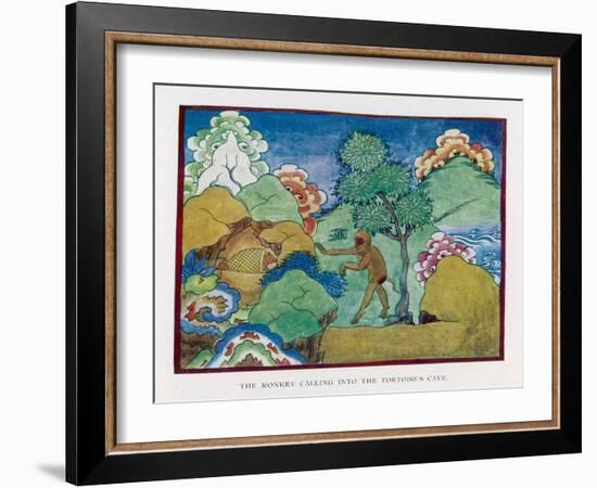 The Tortoise and the Monkey-null-Framed Art Print