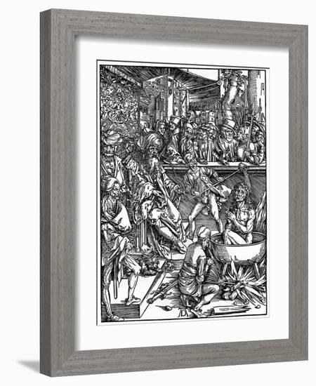 The Torture of St John the Evangelist, 1498-Albrecht Durer-Framed Giclee Print