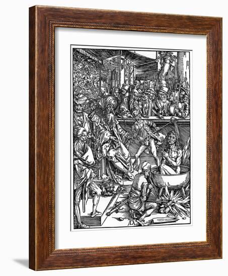 The Torture of St John the Evangelist, 1498-Albrecht Durer-Framed Giclee Print