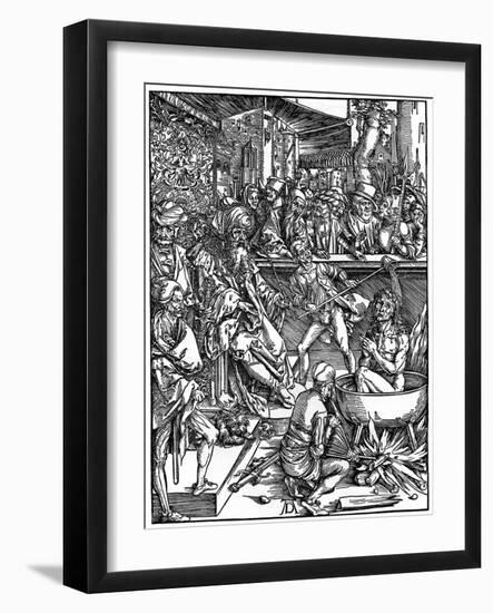 The Torture of St John the Evangelist, 1498-Albrecht Durer-Framed Giclee Print