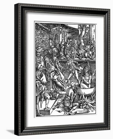 The Torture of St John the Evangelist, 1498-Albrecht Durer-Framed Giclee Print