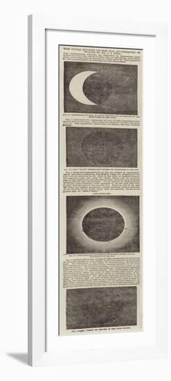 The Total Eclipse of the Sun, as Observed in Sweden by Mr J R Hind-null-Framed Giclee Print