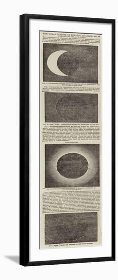 The Total Eclipse of the Sun, as Observed in Sweden by Mr J R Hind-null-Framed Giclee Print