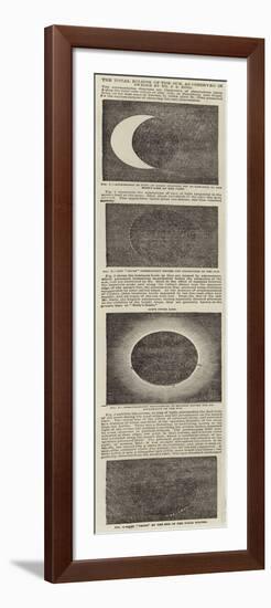 The Total Eclipse of the Sun, as Observed in Sweden by Mr J R Hind-null-Framed Giclee Print