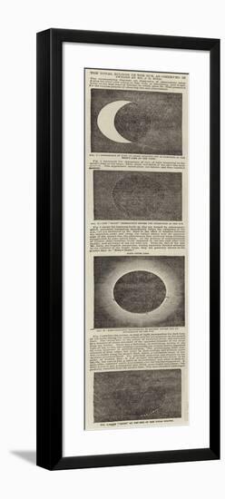 The Total Eclipse of the Sun, as Observed in Sweden by Mr J R Hind-null-Framed Giclee Print