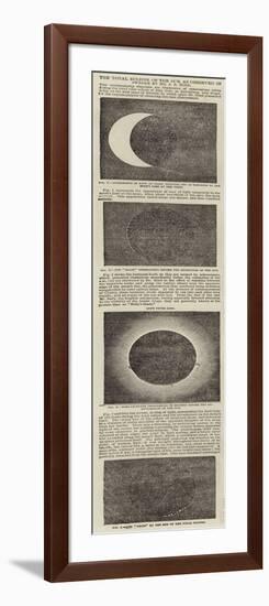 The Total Eclipse of the Sun, as Observed in Sweden by Mr J R Hind-null-Framed Giclee Print