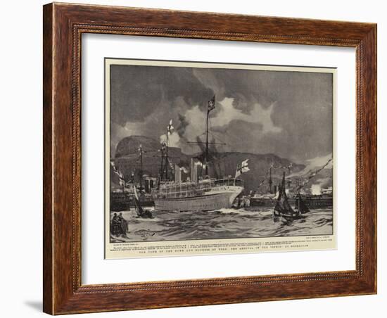 The Tour of the Duke and Duchess of York, the Arrival of the Ophir at Gibraltar-Charles Edward Dixon-Framed Giclee Print