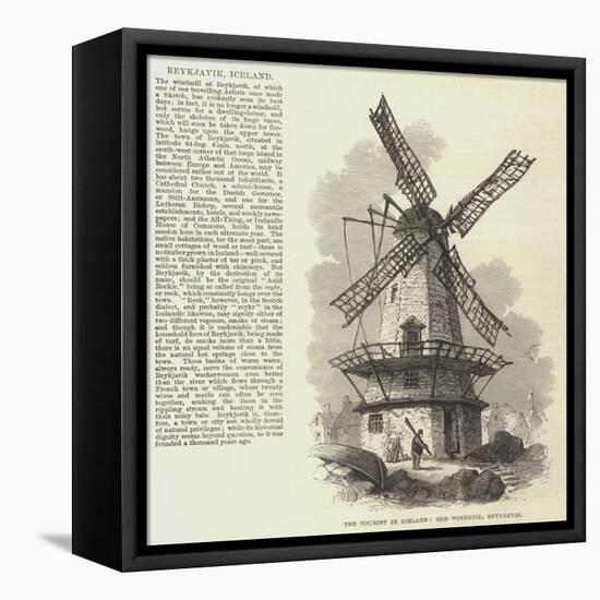 The Tourist in Iceland, Old Windmill, Reykjavik-null-Framed Premier Image Canvas