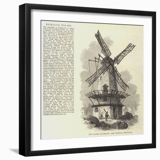 The Tourist in Iceland, Old Windmill, Reykjavik-null-Framed Giclee Print