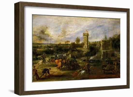 The Tournament (Near the Moat of the Castle of Steen)-Peter Paul Rubens-Framed Giclee Print