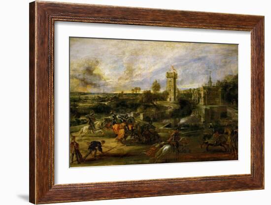 The Tournament (Near the Moat of the Castle of Steen)-Peter Paul Rubens-Framed Giclee Print