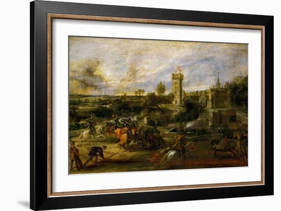 The Tournament (Near the Moat of the Castle of Steen)-Peter Paul Rubens-Framed Giclee Print