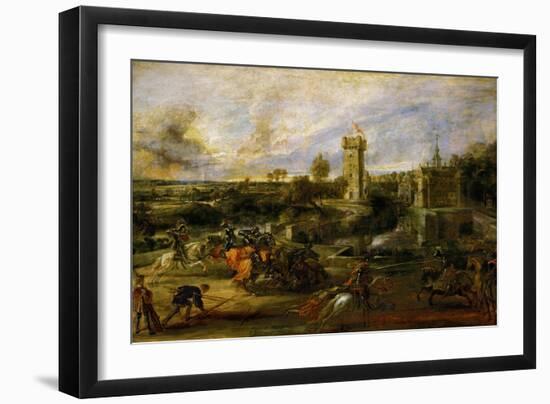 The Tournament (Near the Moat of the Castle of Steen)-Peter Paul Rubens-Framed Giclee Print