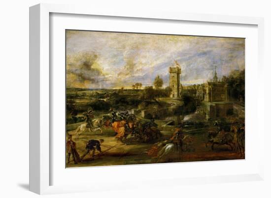 The Tournament (Near the Moat of the Castle of Steen)-Peter Paul Rubens-Framed Giclee Print