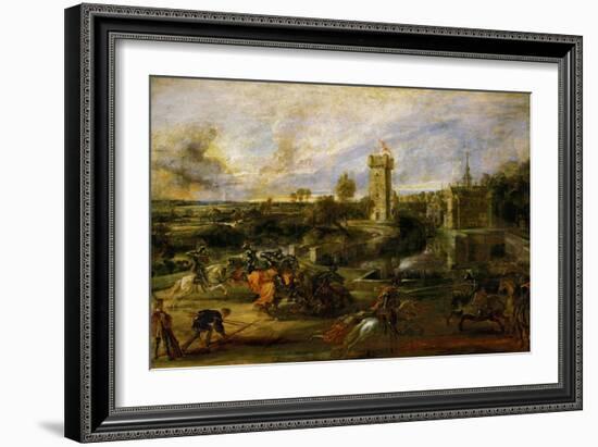 The Tournament (Near the Moat of the Castle of Steen)-Peter Paul Rubens-Framed Giclee Print