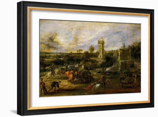 The Tournament (Near the Moat of the Castle of Steen)-Peter Paul Rubens-Framed Giclee Print