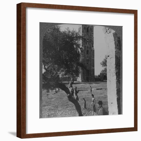'The Tower at Ramleh, said to be the minaret of a large Mosque', c1900-Unknown-Framed Photographic Print