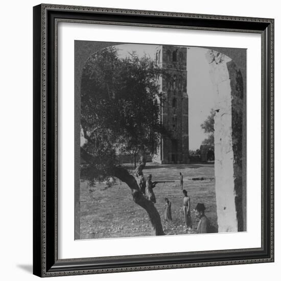 'The Tower at Ramleh, said to be the minaret of a large Mosque', c1900-Unknown-Framed Photographic Print