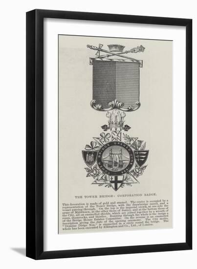 The Tower Bridge, Corporation Badge-null-Framed Giclee Print