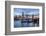 The Tower Bridge in London Seen from the East at Dusk. in the Background-David Bank-Framed Photographic Print