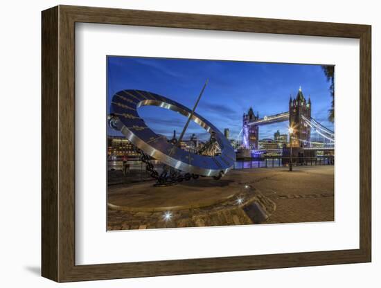 The Tower Bridge in London Seen from the East at Dusk, London, England-David Bank-Framed Photographic Print