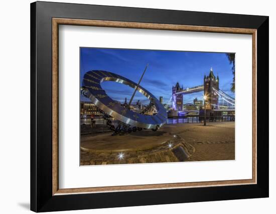 The Tower Bridge in London Seen from the East at Dusk, London, England-David Bank-Framed Photographic Print