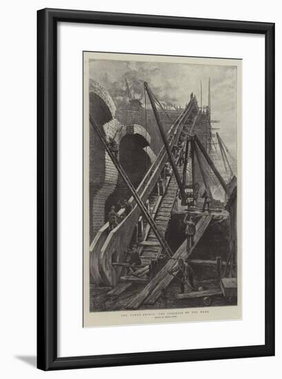 The Tower Bridge, the Progress of the Work-Henri Lanos-Framed Giclee Print