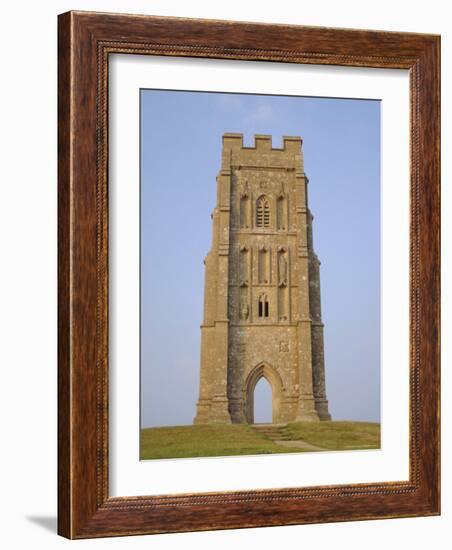 The Tower, Glastonbury Tor, Glastonbury, Somerset, England, UK-Julia Bayne-Framed Photographic Print