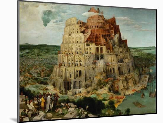 The Tower of Babel, 1563-Pieter Bruegel the Elder-Mounted Giclee Print