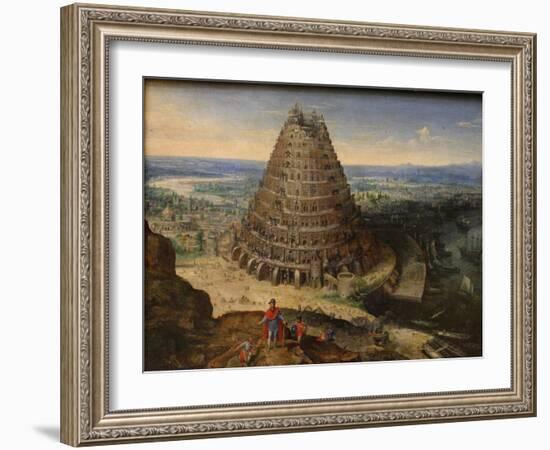 The Tower of Babel, 1594-Lucas van Valckenborch-Framed Giclee Print