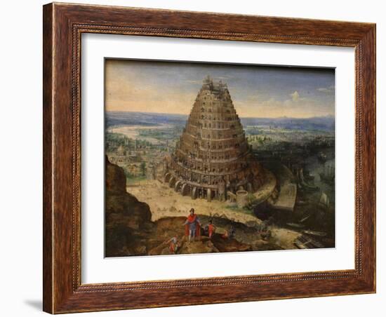 The Tower of Babel, 1594-Lucas van Valckenborch-Framed Giclee Print