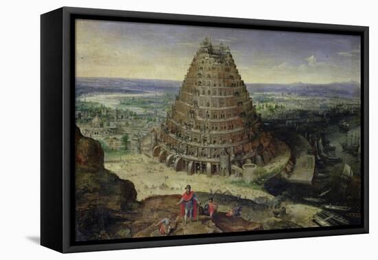 The Tower of Babel, 1594-Lucas van Valckenborch-Framed Premier Image Canvas