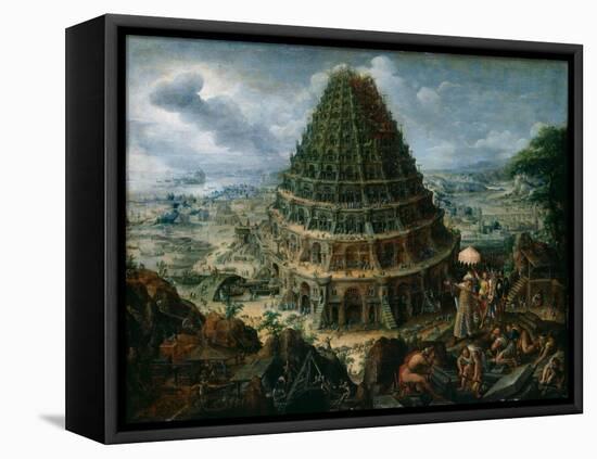 The Tower of Babel, 1595-Marten van Valckenborch-Framed Premier Image Canvas