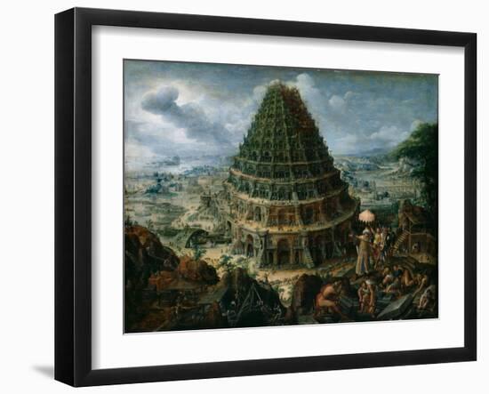 The Tower of Babel, 1595-Marten van Valckenborch-Framed Giclee Print